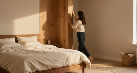 A Structural Beam Was An Eyesore In This Bedroom — She Added Paneling To Disguise It
