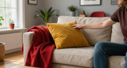 They Took A Risk On Mustard And Red — It Completely Changed This Living Room