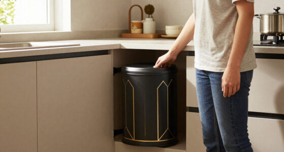This Stylish Trash Can Is “Perfect” For Small Spaces (And Gives Art Deco Vibes!)