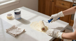 90S Countertops Look Completely Different After A Kitchen Got A Paint Redo