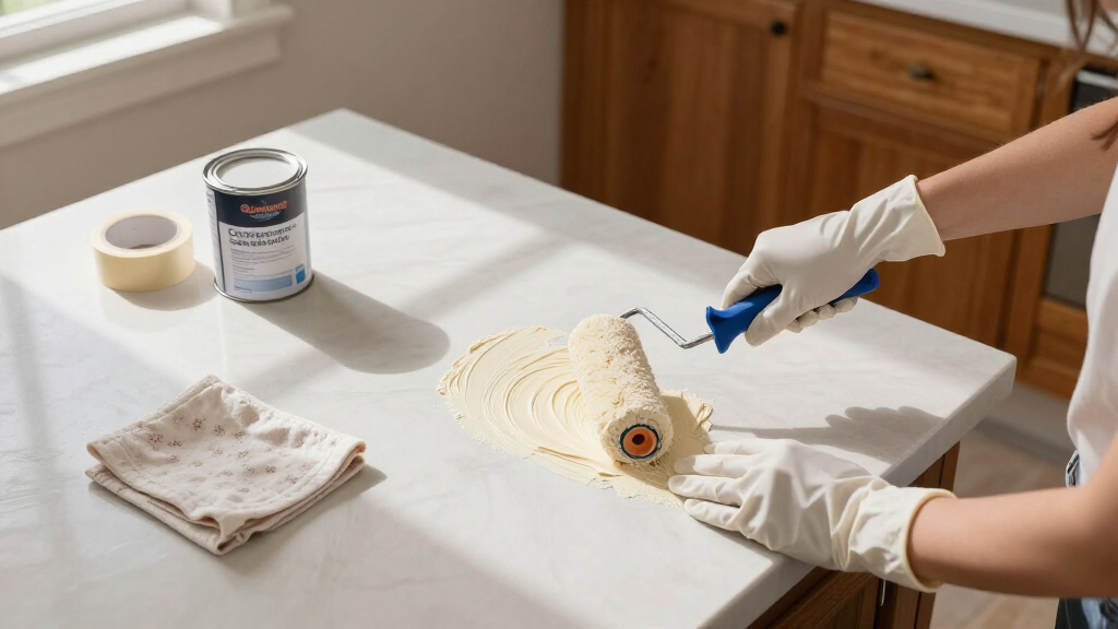90S Countertops Look Completely Different After A Kitchen Got A Paint Redo