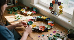 DIYer Transforms Old Tin Cans Into The Cutest Wreath