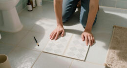 The Dunelm Adhesive Floor Tiles That Have Completely Transformed My Bathroom For £86