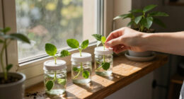 Upcycle Empty Face Cream Jars Into Cute Holders For Propagating Cuttings