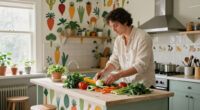 Vegetable Wallpaper And Animal-Clad Handmade Tiles Add Playful Charm To This Maryland Farmhouse